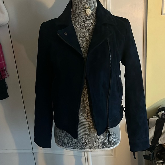 Coach Jackets & Blazers - Coach Navy Blue Motto Jacket